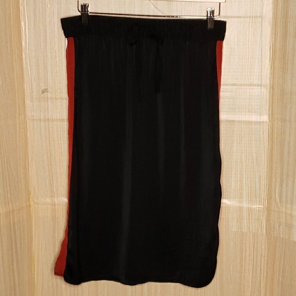 Who What Wear Womens Black Sporty Midi Elastic Waist Skirt Small